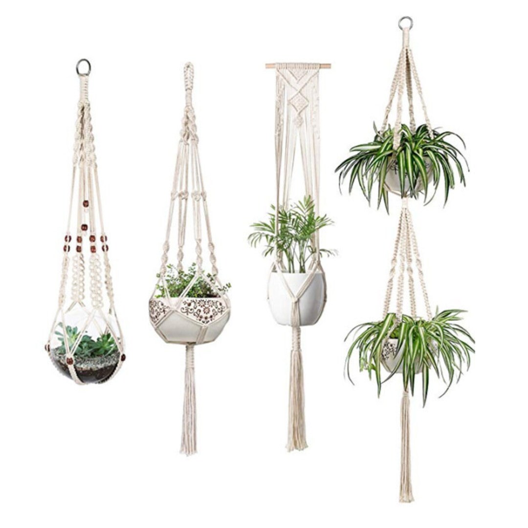 Hanging Basket Hangers 100 Cotton Rope Hanging Baskets for Etsy