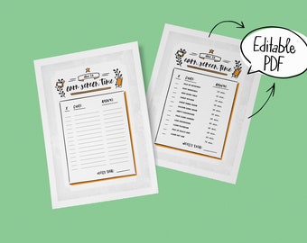 Come guadagnare tempo sullo schermo Grafico modificabile/Grafico dei lavori domestici per bambini e adolescenti