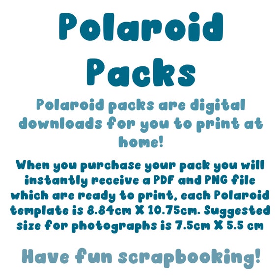 Scrapbook Download, Polaroid Frames, Scrapbook Frame, Decorative Frames,  Smashbook Polaroids, Scrapbook Supplies, Digital Scrapbooking Frame -   Sweden