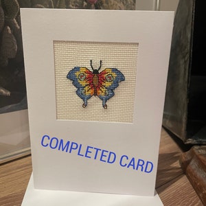 Voltooide borduurkaart, Vlinder
