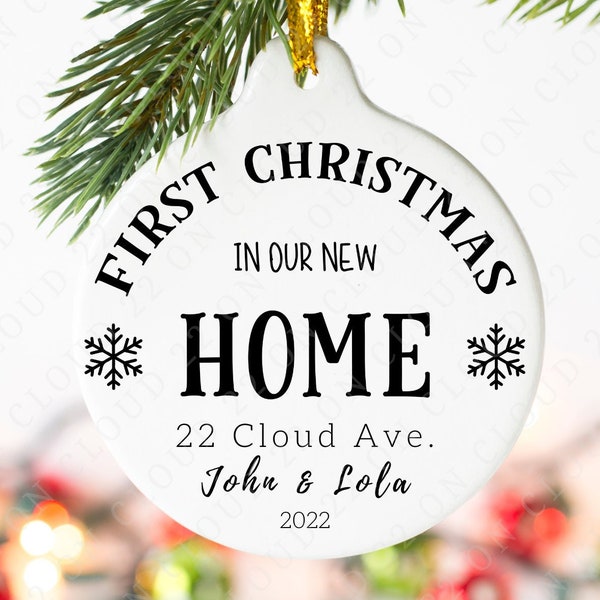 First Christmas in New Home Ornament SVG, Our First Home Ornament svg, Real Estate Gifts svg, Keepsake Gift, Housewarming Gift, Personalized