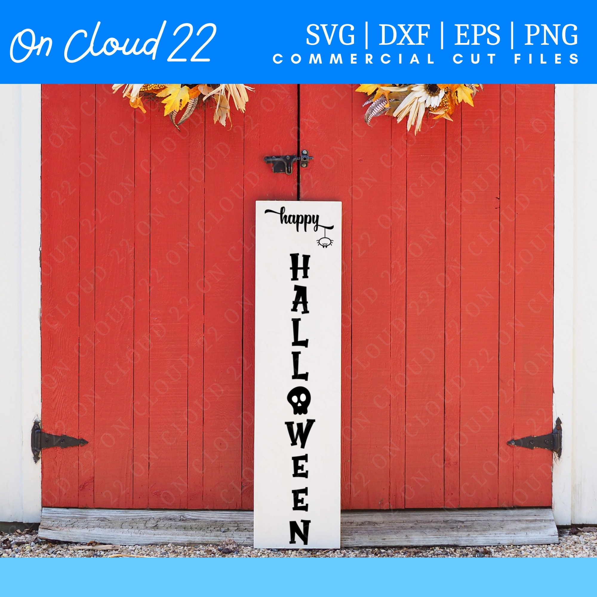 Halloween Porch Sign SVG Bundle Digital Halloween Vertical Etsy