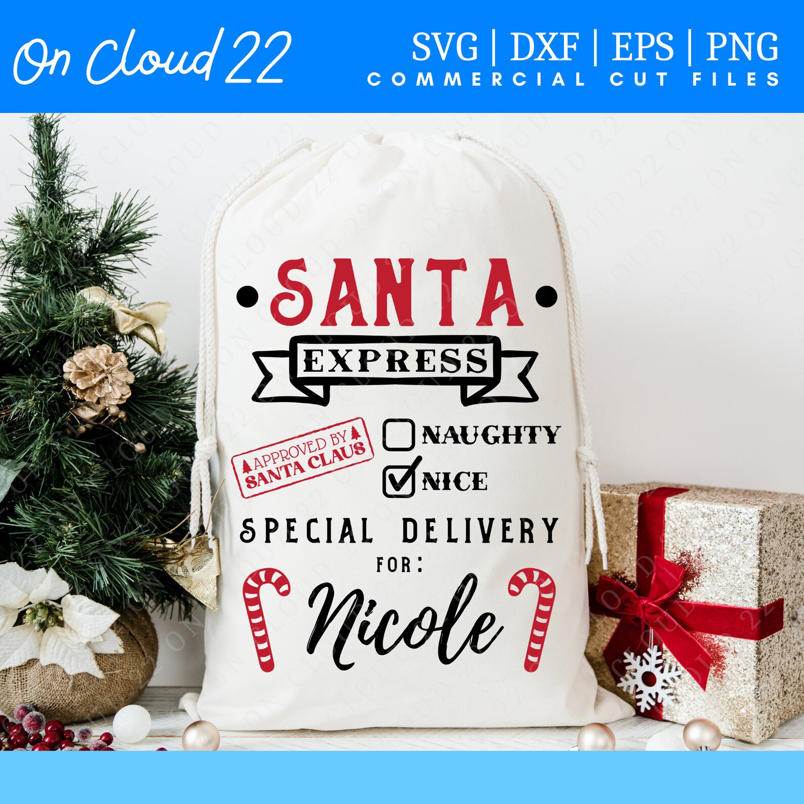 Santa Sack SVG Bundle Santa Bag svg Christmas Bundle svg - Etsy México