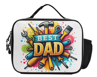 Best Dad Detachable Leather Lunch Bag