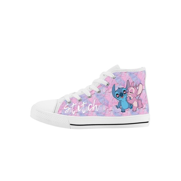 Kids Stitch and Angel Design Canvas Sneaker