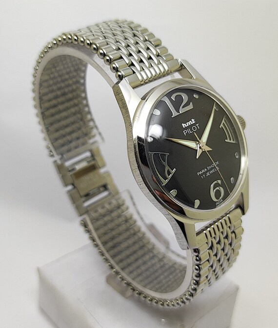 1990 Vintage HMT Pilot Mechanical hand winding wa… - image 3