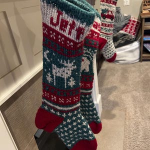 Calza di Natale tradizionale Alce personalizzabile
