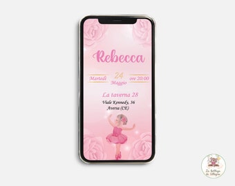 Digital INVITATION Baby birthday, customizable invitation, party invitation, digital invitation, Whatsapp invitation