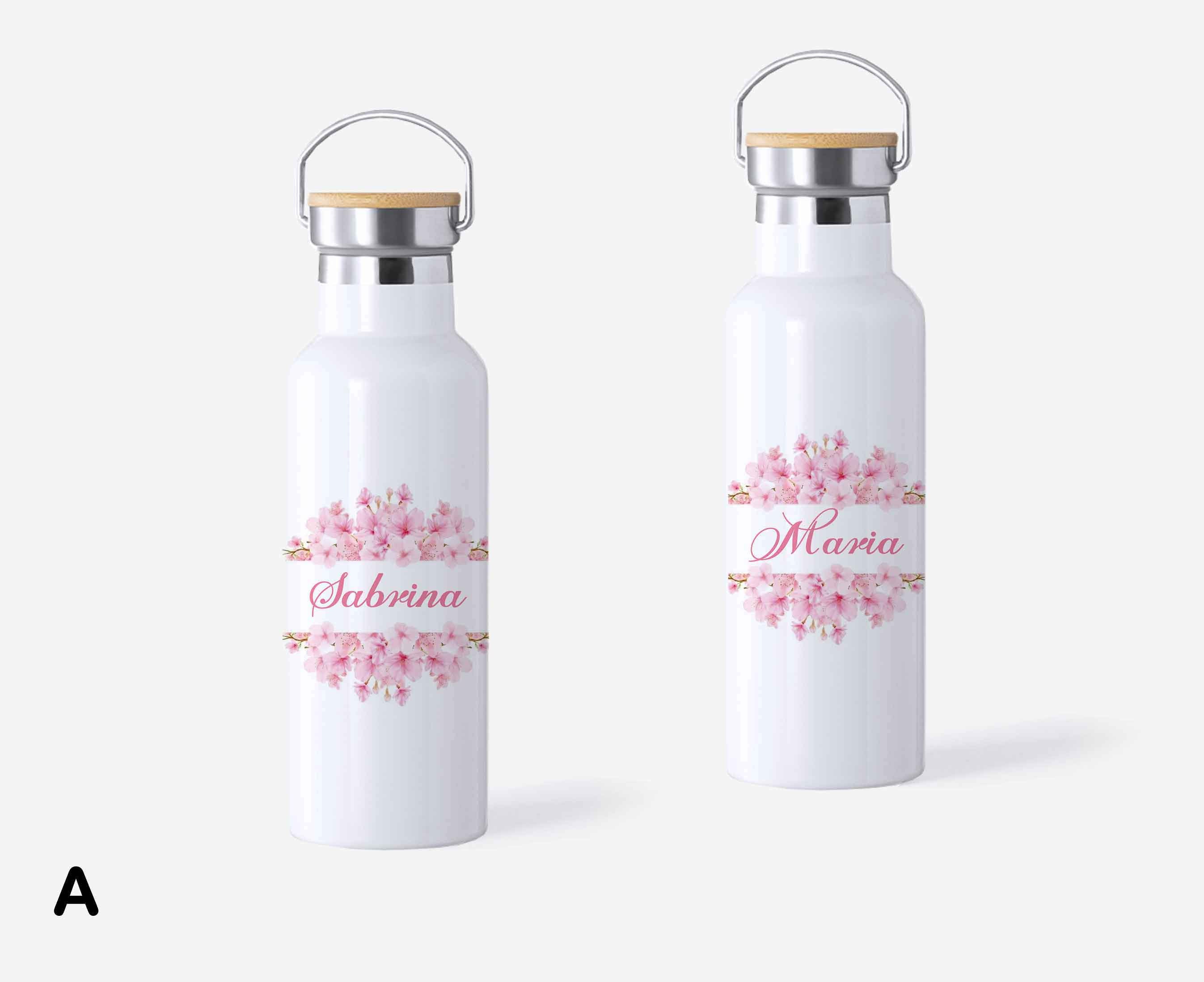 Borraccia thermos da 0,5 litri in acciaio inossidabile di alta qualità in nero/oro rosa