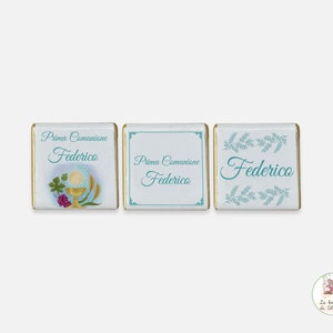 Cioccolatini personalizzati, cioccolatini segnaposto, cioccolatini PRIMA COMUNIONE