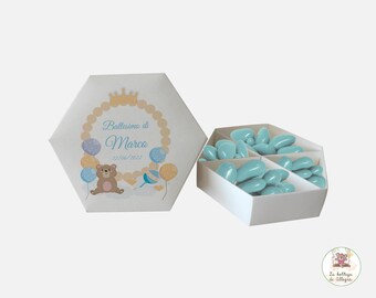 Scatoline BATTESIMO BIMBO personalizzate per confetti eventi vari, confettata, bomboniera, scatola porta confetti