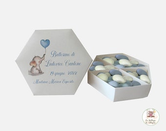 Scatoline BATTESIMO BIMBO personalizzate per confetti eventi vari, confettata, bomboniera, scatola porta confetti