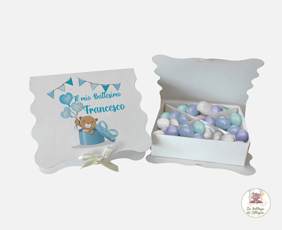 Personalized BAPTISM Boxes for Sugared Almonds for Various - Etsy