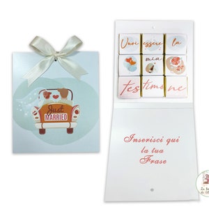 Coffret chocolats Veux-tu être mon témoin, garçon d'honneur, demoiselle d'honneur, parrain, marraine