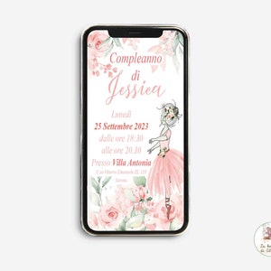 Invito digitale Compleanno Ballerina