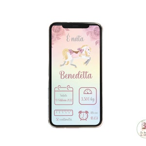DIGITAL BIRTH ANNOUNCEMENT whatsapp, birth card, baby, baby, baby birth, girl