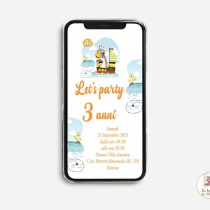 Invito digitale Compleanno Sailing