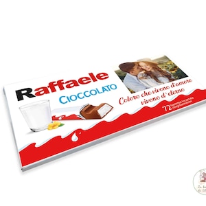 Barretta di cioccolato Kinder XXL personalizzata San Valentino
