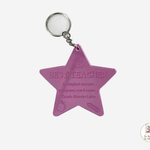Plexiglass key ring for the teacher