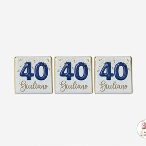 Cioccolatini personalizzati, cioccolatini segnaposto, cioccolatini 40 anni