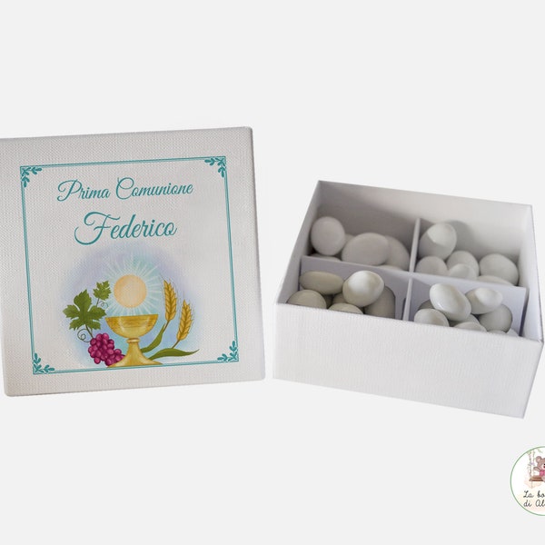 Boîtes personnalisées de PREMIÈRE COMMUNION pour confettis pour divers événements, dragées, faveurs de mariage, boîte à confettis