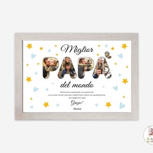 Attestato migliore Papà del mondo, regalo al Papà