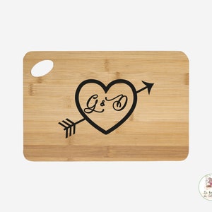 Tagliere in bambù San Valentino personalizzato con incisione