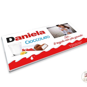 Barretta di cioccolato Kinder XXL personalizzata San Valentino