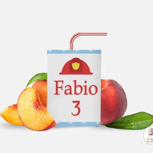 Rótulo de suco de fruta Brik do bombeiro