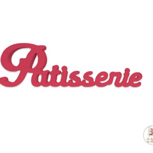 Letras de madeira PATISSERIE, letras decorativas, decoração de casa, letras de madeira, decoração de cozinha, presente original