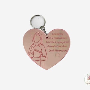 Plexiglass key ring for the teacher