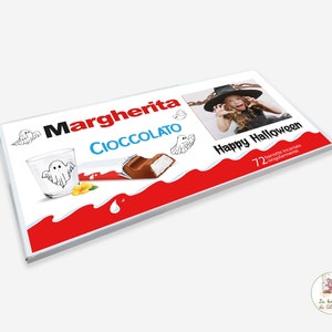 Barretta di cioccolato Kinder XXL personalizzata Halloween