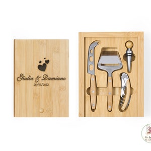 Set completo di vino e formaggio di 4 pezzi personalizzato