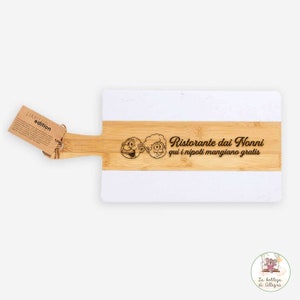 Tagliere e piatto da presentazione Limited Edition, personalizzato con incisione per la Festa dei Nonni