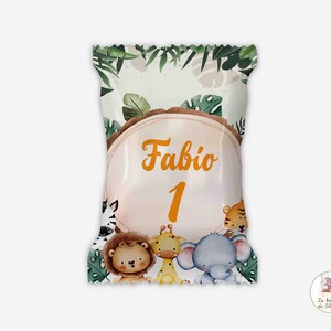 Busta di patatine, personalizzata tema Savana