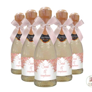Bottiglietta di Prosecco con Etichetta Personalizzabile – Bomboniera COMPLEANNO 18 ANNI RAGAZZA
