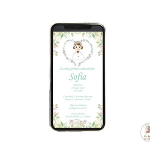 INVITACIÓN Digital Primera Comunión niño, invitación personalizable, invitación a fiesta, invitación digital, invitación Whatsapp