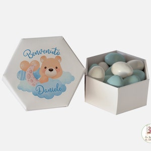 Personalized birth favor or sugared almond box
