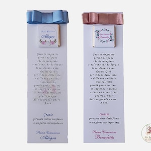 Marcapáginas Primera Comunión niña,marcapáginas con dedicatoria,marcapáginas con chocolate personalizado