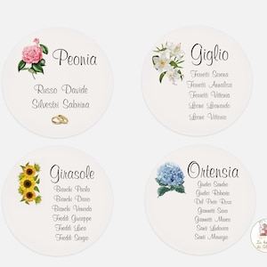 Kit 20 Segnatavolo invitati per tableau de mariage