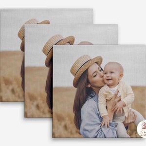 Tela con foto, regalo alla mamma