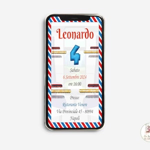 Invito digitale Compleanno Treno