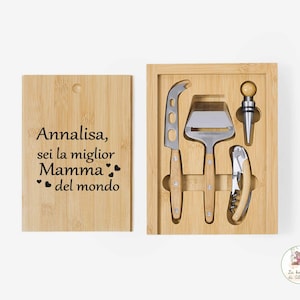 Set completo di vino e formaggio Festa della Mamma