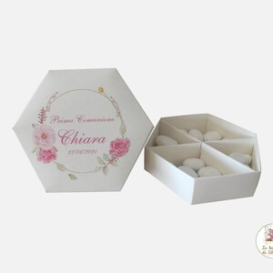 Boîtes personnalisées de PREMIÈRE COMMUNION pour confettis pour divers événements, dragées, faveurs de mariage, boîte à confettis