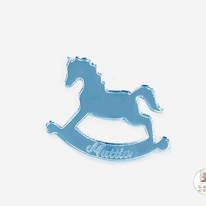 Kit 10 Segnaposto Cavallo a dondolo in Plexiglass, personalizzato con nome