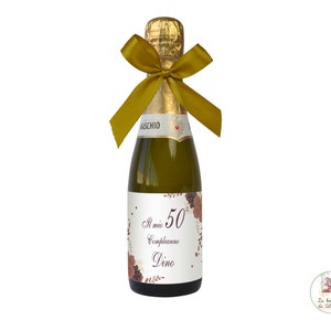 Bottle of Prosecco with Customizable Label Favor for 50 YEARS MAN BIRTHDAY image 2