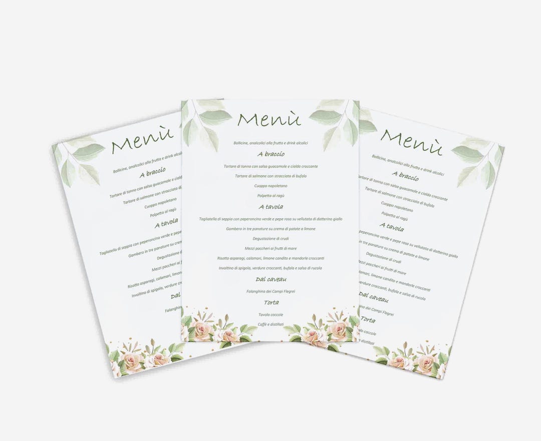 Set Menu Kit Kit 20 Menus for Events - Etsy