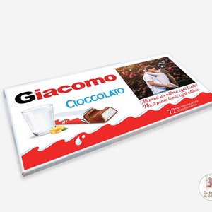 BARRETTA di cioccolato KINDER gigante XXL personalizzata Innamorati