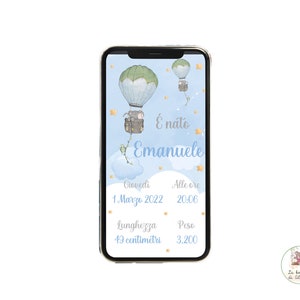 DIGITAL BIRTH ANNOUNCEMENT whatsapp, birth card, baby, newborn, baby birth, baby