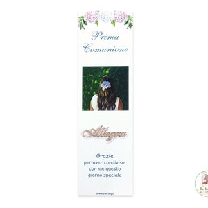 Espaço reservado para primeira comunhão de menina, espaço reservado para marcador, marcador com dedicatória, espaço reservado com nome plexy